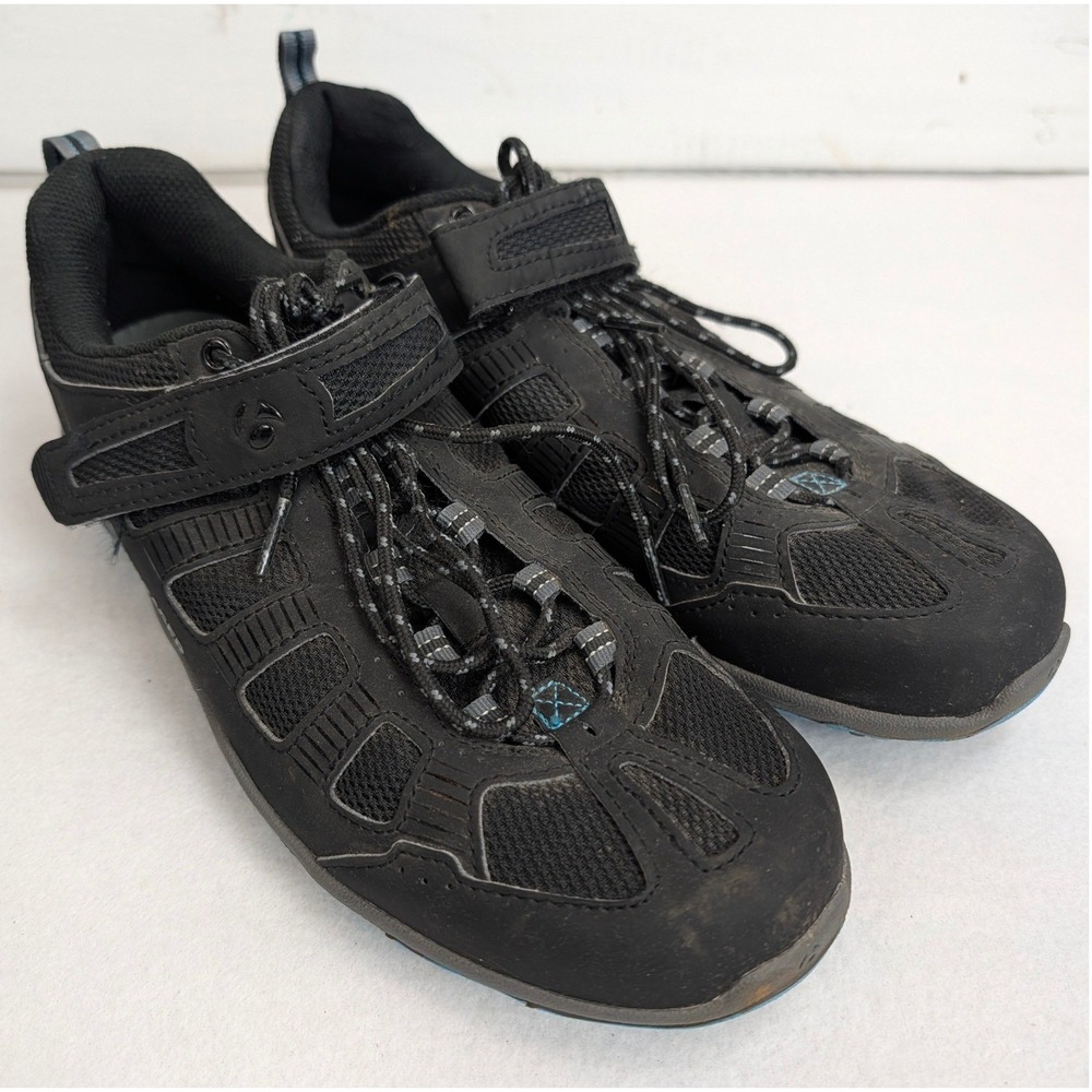 Bontrager SSR WMN Cycling Shoes Womens 10.5 Black Blue SPD Cleats 538601